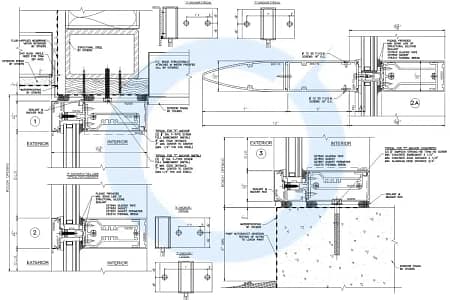 Curtain wall shop drawing services Curtain wall shop drawing services